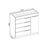 Cômoda Casal Lume 5 Gavetas e 1 Porta c/ Porta Jóia Branco - Demóbile - 4
