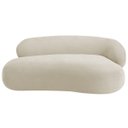 Ver imagem 1 de Recamier Sofá Curvo Luxo Recepção Lado Esquerdo Canadá 180cm Bouclé Bege - Incasa Decor