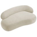 Ver imagem 4 de Recamier Sofá Curvo Luxo Recepção Lado Esquerdo Canadá 180cm Bouclé Bege - Incasa Decor