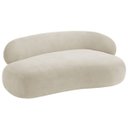 Ver imagem 3 de Recamier Sofá Curvo Luxo Recepção Lado Esquerdo Canadá 180cm Bouclé Bege - Incasa Decor