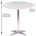 Ver imagem 6 de Mesa de Jantar Redonda 60 cm Tampo Branco em MDP Base Delta