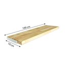 Ver imagem 2 de Prateleira de Parede Suspensa 60cm Natural e Branco