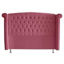 Ver imagem 1 de Cabeceira de Cama Box Luxo Casal 140 Cm Suede Rosa Bebê Eli Móveis