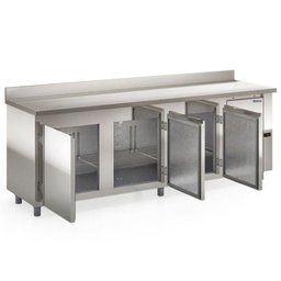 Balcão de Encosto com 3 Portas e 1 Pia Lado Direito Gbfe250cd Gelopar Balcão 765 Litros Inox 220v - 2