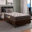 Ver imagem 1 de Cama Box Solteiro Colchão Espuma Orthoface Polar 88x188x25cm Marrom - Suporta Até 120kg
