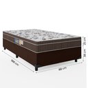 Ver imagem 4 de Cama Box Solteiro Colchão Espuma Orthoface Polar 88x188x25cm Marrom - Suporta Até 120kg