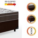 Ver imagem 6 de Cama Box Solteiro Colchão Espuma Orthoface Polar 88x188x25cm Marrom - Suporta Até 120kg