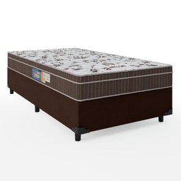 Cama Box Solteiro Colchão Espuma Orthoface Polar 88x188x25cm Marrom - Suporta Até 120kg - 3 Cama Box Solteiro Colchão Espuma Orthoface Polar 88x188x25cm Marrom - Suporta Até 120kg - 3