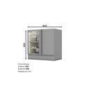 Ver imagem 2 de Balcão 84CM Henn 1 Porta Americana C361-131 Cinza SE