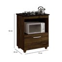 Ver imagem 2 de Balcão para Cooktop de 4 Bocas 1 Porta Basculante Salvia Kaiki Móveis Ipe