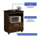 Ver imagem 3 de Balcão para Cooktop de 4 Bocas 1 Porta Basculante Salvia Kaiki Móveis Ipe