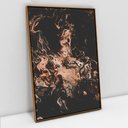 Ver imagem 1 de Quadro Decorativo Abstrato Black Mármore em tela Canvas TACOLADO PAPEL DE PAREDE Moldura Flutuante 4