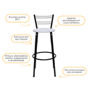 Ver imagem 4 de Kit 5 Banquetas para Balcão Bancada Cozinha Bistrô Ilhas Gourmet Bares Banco Flórida Preta