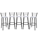 Ver imagem 1 de Kit 5 Banquetas para Balcão Bancada Cozinha Bistrô Ilhas Gourmet Bares Banco Flórida Preta