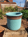 Ver imagem 6 de Kit Vaso de Barro Areia Terrilho 16cm Verde Água