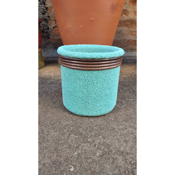 Kit Vaso de Barro Areia Terrilho 16cm Verde Água - 4