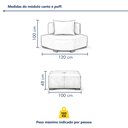 Ver imagem 5 de Sofá de Canto Modulado com Puff e Base Madeira Maciça 270CMX220CM Lisboa
