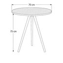 Ver imagem 3 de Mesa de Jantar Redonda 70cm Tripé Bistrô MDF Madeira Cor Preto