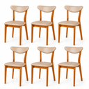 Ver imagem 2 de Kit 6 Cadeira de Jantar Madeira Maciça Floripa Estofada Premium Ergonomica Confortável Di Franco