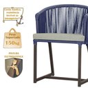 Ver imagem 5 de Mesa com 4 Cadeiras e Noronha Estofado 3 Trama Original Azul