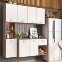 Ver imagem 1 de Cozinha Suspensa 7 Portas 1 Gaveta Carvalho Off White Mila Poliman