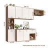 Cozinha Suspensa 7 Portas 1 Gaveta Carvalho Off White Mila Poliman - 4