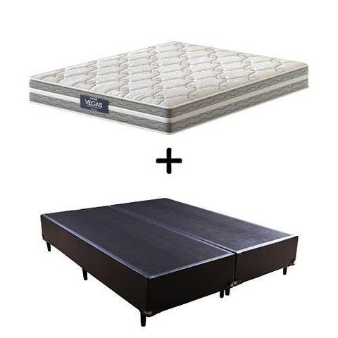 Cama Box Queen + Colchão de Molas Ensacadas Probel Vegas Comfort Pillow Euro Queen