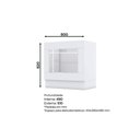 Ver imagem 3 de Balcão Cozinha P/cooktop Americana Forno de Embutir S/ Tampo 80cm Cinza - Henn