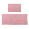 Jogo Tapete Banheiro 58x38cm + Tapete Passadeira 100x50cm Rosa - 1