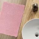 Ver imagem 5 de Jogo Tapete Banheiro 58x38cm + Tapete Passadeira 100x50cm Rosa