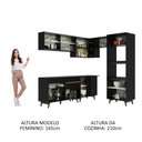 Ver imagem 6 de Armário de Cozinha Completa de Canto 402cm Preto Reims Madesa 02