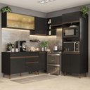 Ver imagem 1 de Armário de Cozinha Completa de Canto 402cm Preto Reims Madesa 02