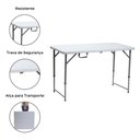 Ver imagem 1 de Mesa Dobrável de Polipropileno 120cm x 60cm Branca