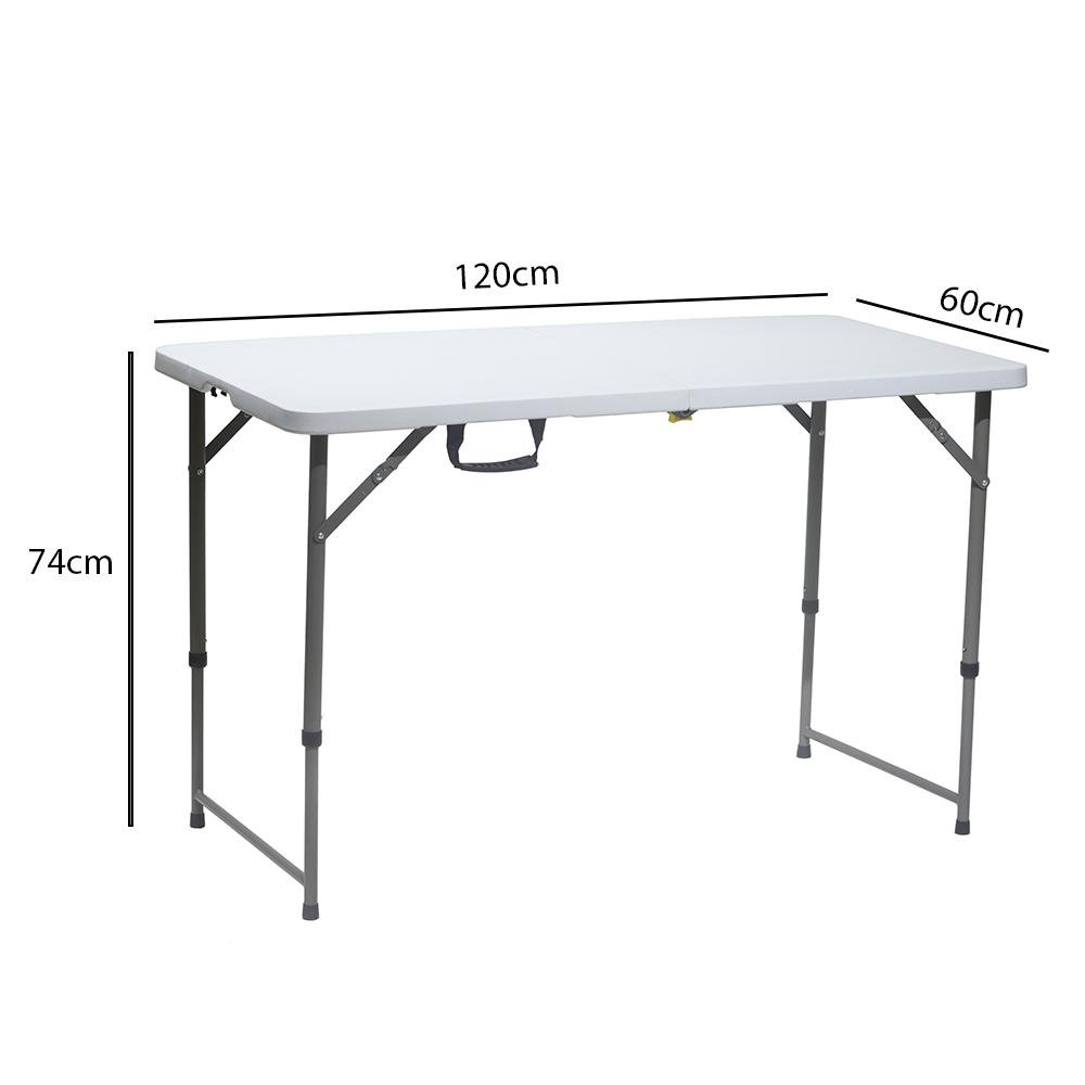 Mesa Dobrável de Polipropileno 120cm x 60cm Branca - 3