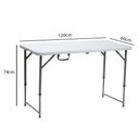Ver imagem 3 de Mesa Dobrável de Polipropileno 120cm x 60cm Branca