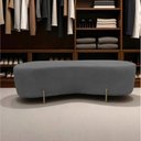 Ver imagem 7 de Puff Decorativo Alana Couro Cinza