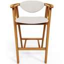 Ver imagem 6 de Kit 02 Banquetas Alta Para Cozinha Sala de Jantar Fixa Cecília L02 Linho Cru - Lyam Decor