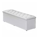 Ver imagem 3 de Kit Baú Recamier + Cabeceira Box Shop King Couro Sintético Branco