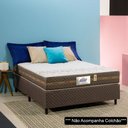 Ver imagem 2 de Base Para Cama Box Casal 138cm Poliéster Bordado Flora Marrom - Gazin