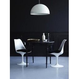 Cadeira de Jantar Saarinen sem Braço | Assento Giratório Estofado - Branca-branca - Harpiacasa - 2