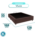 Ver imagem 4 de Cama Box Viuvo Marrom Nature 128x188