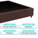 Ver imagem 2 de Cama Box Viuvo Marrom Nature 128x188