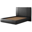 Ver imagem 3 de Cama Casal Flutuante com Cabeceira 140cm Astra S04 Couríssimo Preto - Lyam Decor