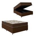 Ver imagem 1 de Cama Box Baú Casal Colchão Espuma D33 138x188x60cm