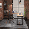 Escrivaninha Mesa em L 150x150cm Madeira Móveis Industrial Magno Laminado com Preto - 5