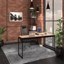 Ver imagem 4 de Escrivaninha Mesa em L 150x150cm Madeira Móveis Industrial Magno Laminado com Preto