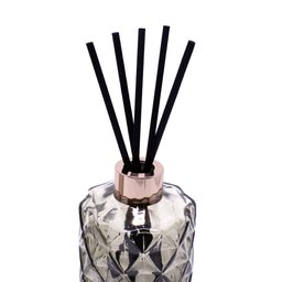 Kit Difusor e Porta Sabonete Liquido de Vidro Preto - D'rossi - 4 Kit Difusor e Porta Sabonete Liquido de Vidro Preto - D'rossi - 4