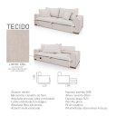 Ver imagem 4 de Sofá Veneza Retrátil Reclinável com Molas Ensacadas no Assento Tecido Linho Cru 2,10m