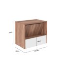 Ver imagem 2 de Gabinete para Banheiro sem Cuba Cairo 60cm Nogal/branco Móveis Bosi