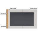 Ver imagem 2 de Painel para TV até 75 Polegadas Amalfi com LED Ripado - Off White Matte/Freijó